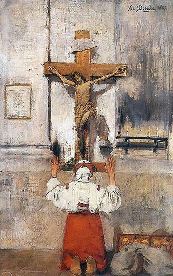 Stanislaw Debicki Pray. Germany oil painting art